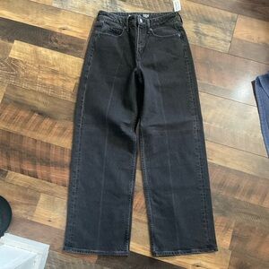 Old Navy Extra High Rise Wide Leg Black Jeans 2 Petite NWT